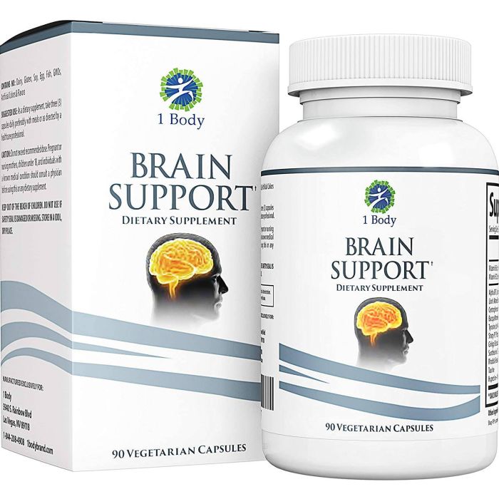 1 Body Brain Support Focus Boost Supplement 90 Veggie Caps - supplemynts.com