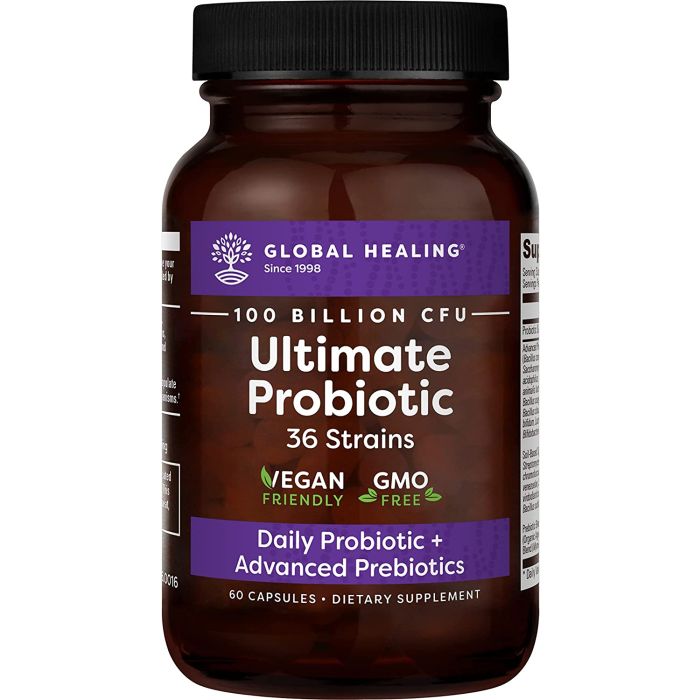 100 billion CFU Ultimate Probiotic 36 Strains Global Healing Vegan - supplemynts.com