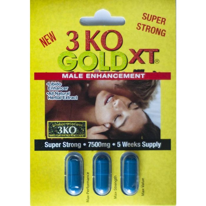 3 Ko Blue Xt Male Sexual Enhancer 2500mg Natural Herbal Extract One Pack - supplemynts.com