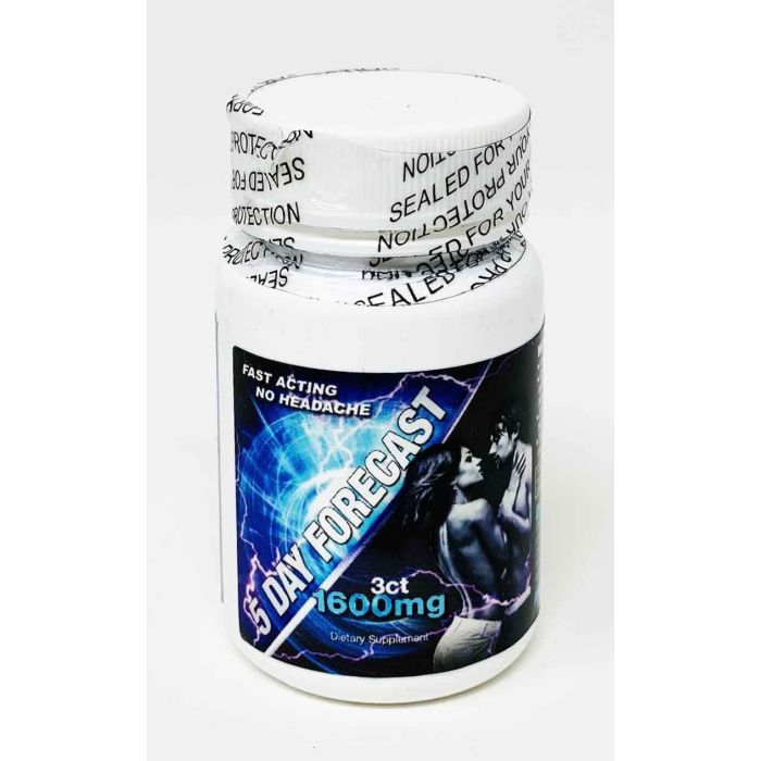 5 Day Forecast 1600mg Dietary Male Supplement 3 Pills Bottle - supplemynts.com