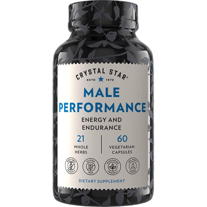60 Capsules Crystal Star Male Performance Energy Endurance Booster - supplemynts.com