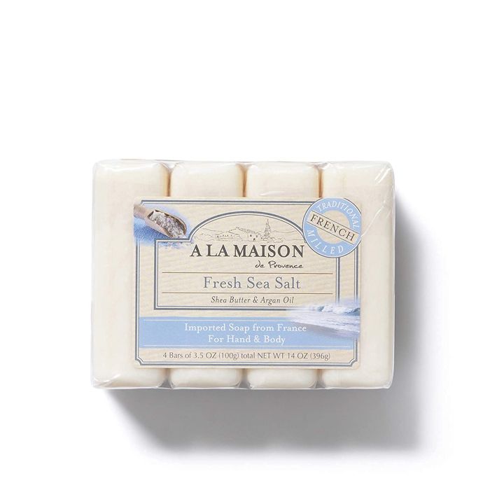 A La Maison Fresh Sea Salt Moisturizing Bar Soap 4 Ct 3.5 Oz - supplemynts.com