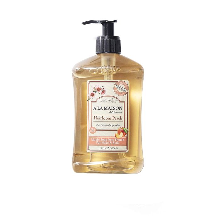 A La Maison Heirloom Peach Liquid Hand Soap 16.9 Oz Bottle - supplemynts.com