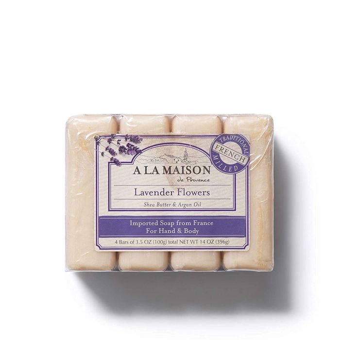 A La Maison Lavender Flower Moisturizing Hand Bar Soap 4 Ct 3.5 Oz - supplemynts.com