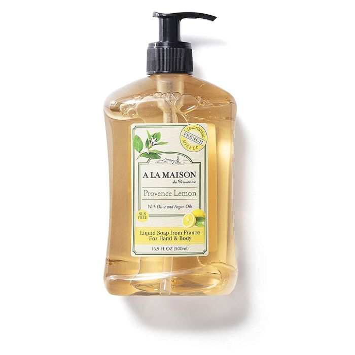 A La Maison Provence Lemon Liquid Hand Soap 16.9 Oz Bottle - supplemynts.com