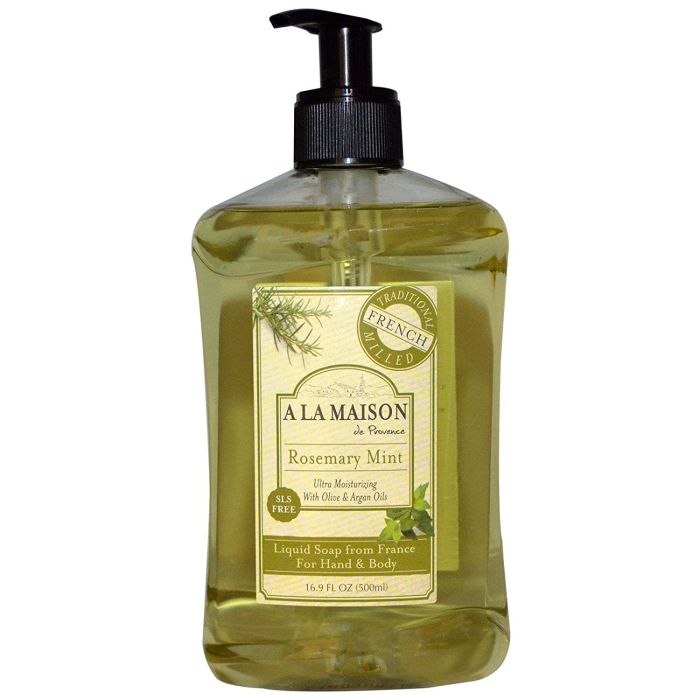 A La Maison Rosemary Mint Liquid Hand Soap 16.9 Oz Bottle - supplemynts.com