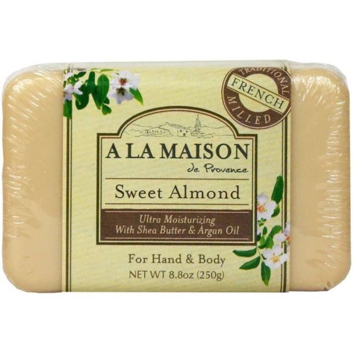 A La Maison Sweet Almond Moisturizing Hand Body Bar Soap 8.8 Oz - supplemynts.com