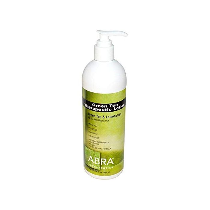 Abra Therapeutics Green Tea Lotion 16 Oz Organic Herbal Extracts - supplemynts.com