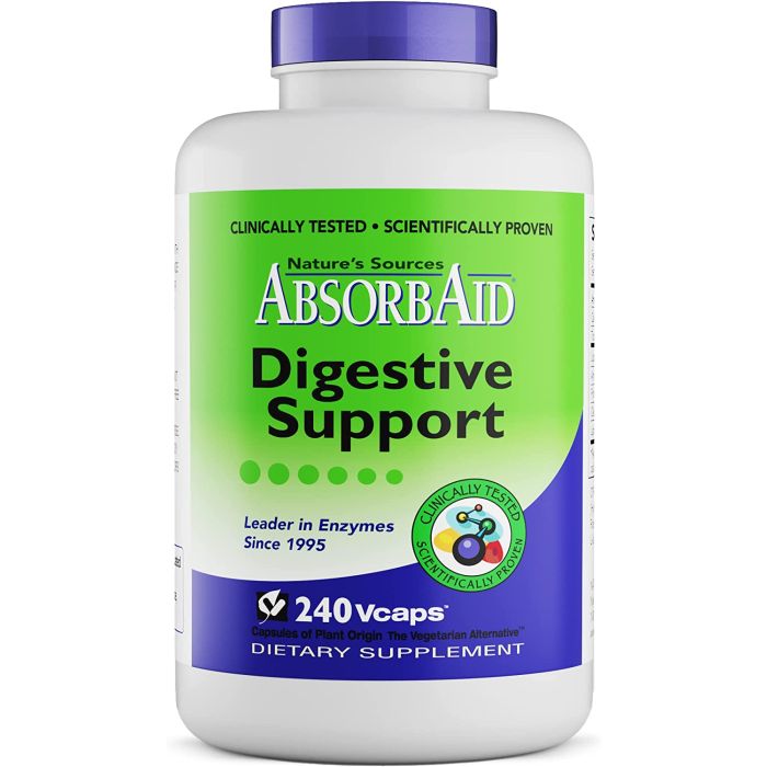 AbsorbAid Digestive Support Enzymes VCpas Vegan Non GMO - supplemynts.com