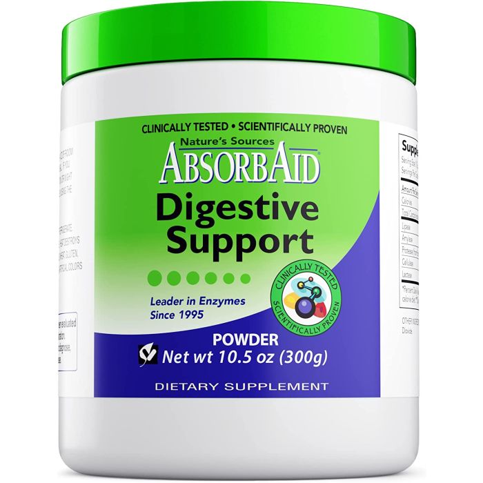 AbsorbAid Digestive Support Powder Vegan Gluten Free - supplemynts.com