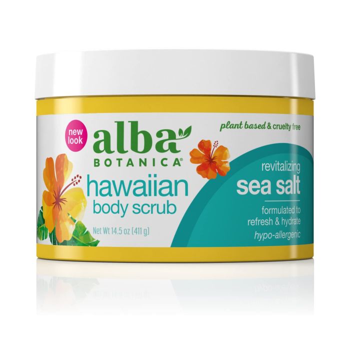 Alba Botanica Hawaiian Body Scrub Revitalizing Sea Salt 14.5 Oz - supplemynts.com