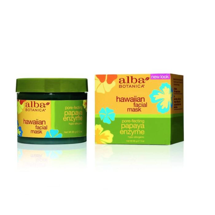 Alba Botanica Hawaiian Facial Mask Pore Fecting Papaya Enzyme 3 Oz - supplemynts.com