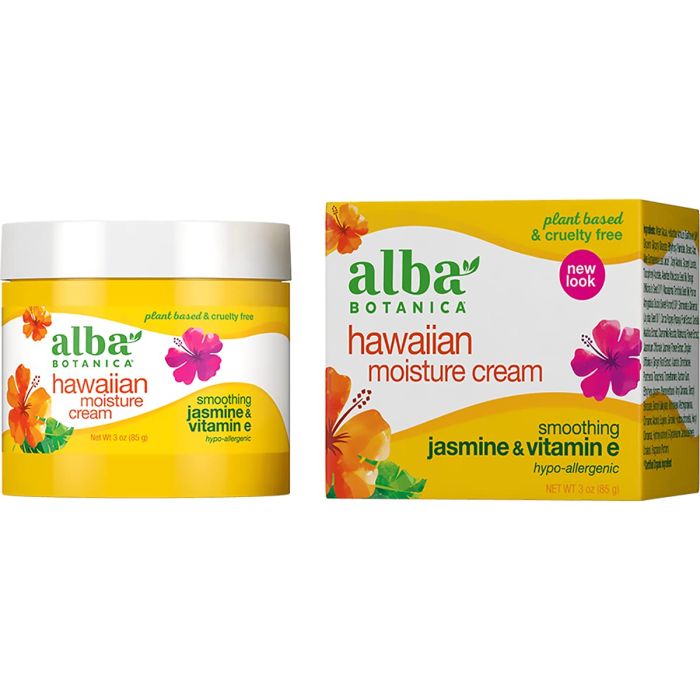 Alba Botanica Hawaiian Moisture Cream Smoothing Jasmine Vitamin E 3 Oz - supplemynts.com