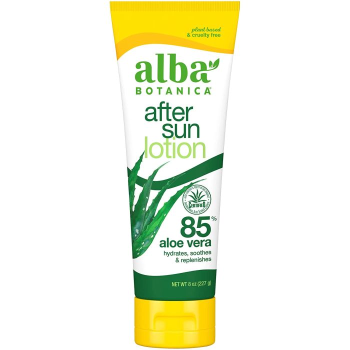 Alba Botanica Hydrating After Sun Lotion %85 Aloe Vera 8 Oz - supplemynts.com