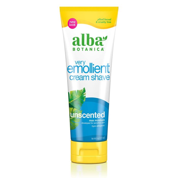 Alba Botanica Very Emollient Unscented Max Moisture Cream Shave 8 Oz - supplemynts.com