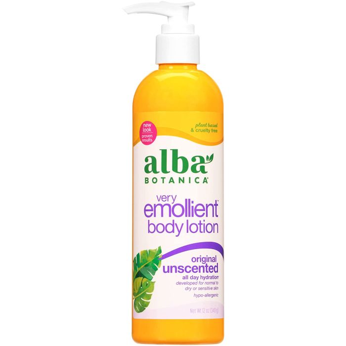 Alba Botanica Very Emollient Unscented Original Body Lotion 12 Oz - supplemynts.com