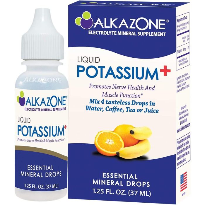 Alkazone Liquid Potassium+ Essential Mineral Drops 1.25 Oz - supplemynts.com