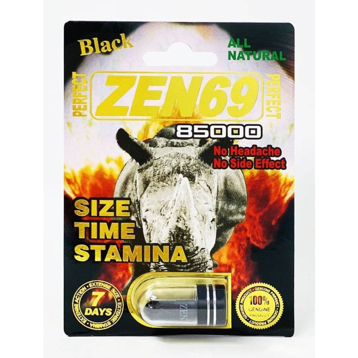 All Natural Perfect Zen69 Black 85000 Male Enhancement Pill - supplemynts.com