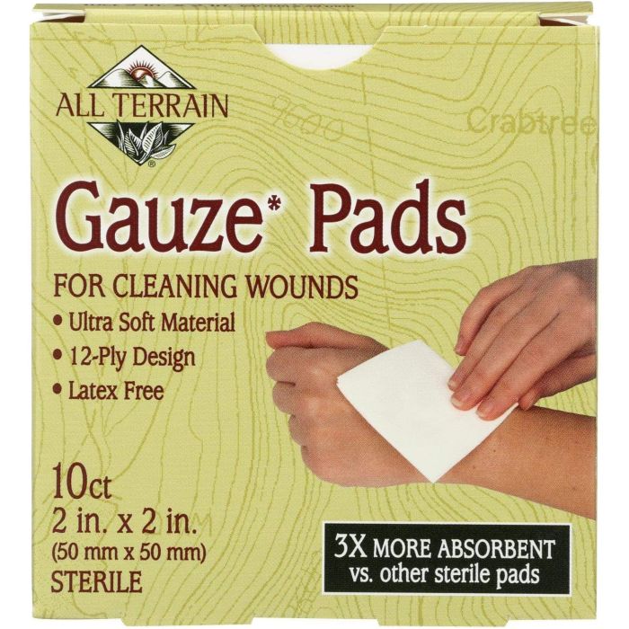 All Terrain Latex Free Gauze Pads 10 Cnt For Cleaning Wounds - supplemynts.com