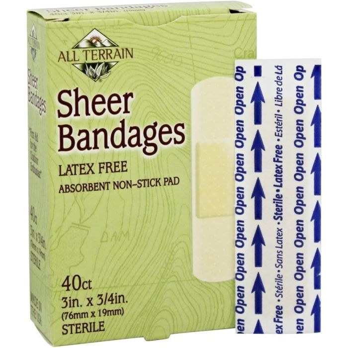 All Terrain Latex Free Sheer Bandages 3/4" x 3" 40 PC - supplemynts.com