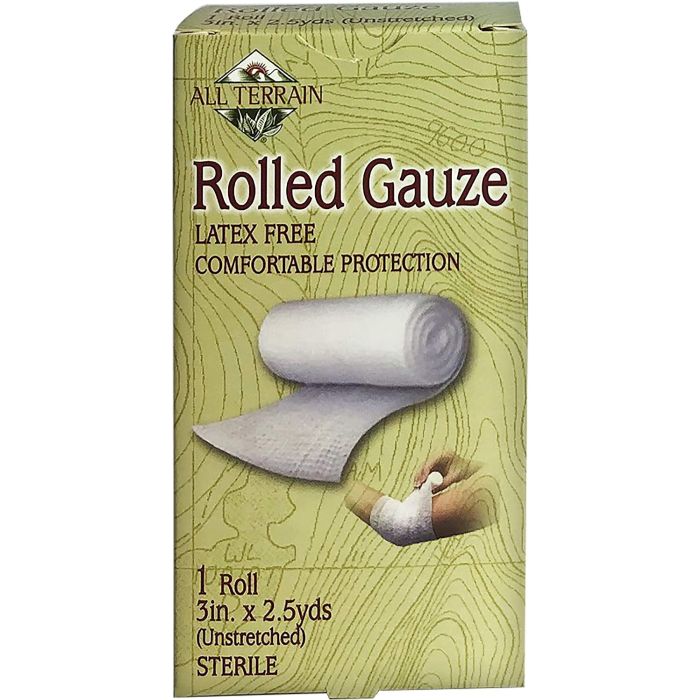 All Terrain Latex Free Rolled Gauze Pads 3" 2.5 Yds Bandaging - supplemynts.com