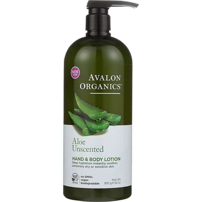 Aloe Unscented Vegan Hand Body Lotion 32 Oz Avalon Organics - supplemynts.com