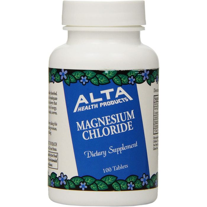 Alta Health Magnesium Chloride Tablets Unflavored 100 Count - supplemynts.com
