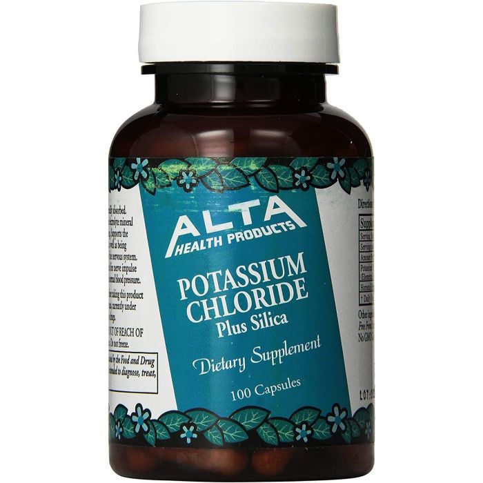 Alta Health Potassium Chloride Plus Silica Capsules 100 Capsules - supplemynts.com