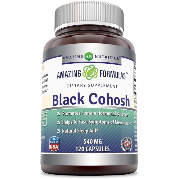 Amazing Formulas Black Cohosh 540mg 120 Caps Female Hormonal Balance - supplemynts.com