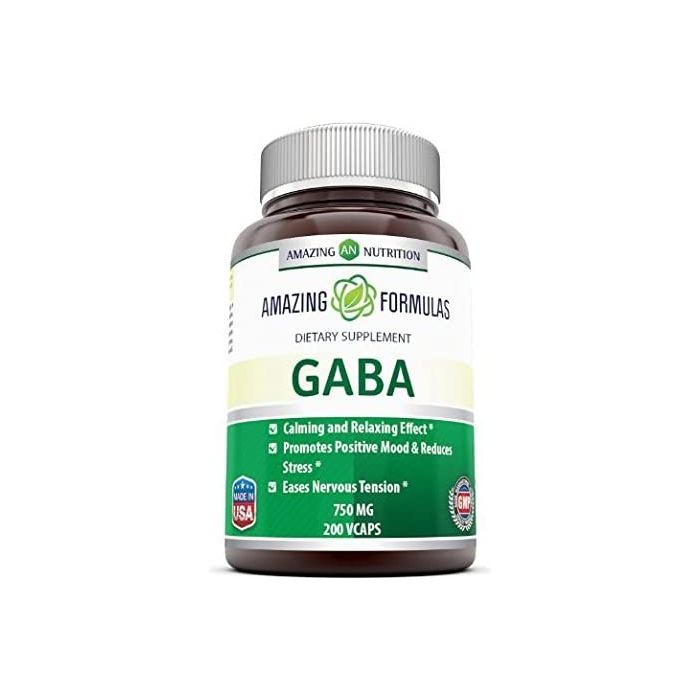 Amazing Formulas GABA 750 Mg 100 Caps Relaxing Effect Supplement - supplemynts.com