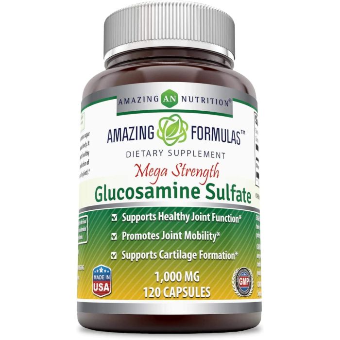 Amazing Formulas Glucosamine Sulfate 1000mg 120 Capsules Joint Support - supplemynts.com