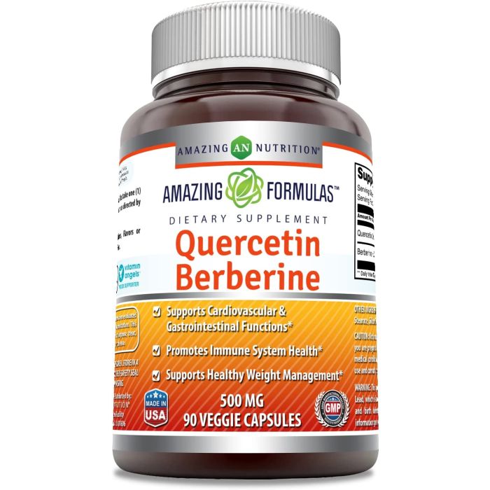 Amazing Formulas Quercetin Berberine 500mg 90 Caps Immune Support - supplemynts.com