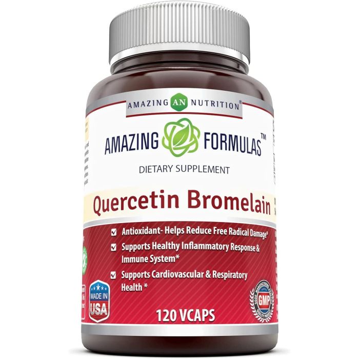 Amazing Formulas Quercetin Bromelain 120 Veggie Capsules Joint Health - supplemynts.com