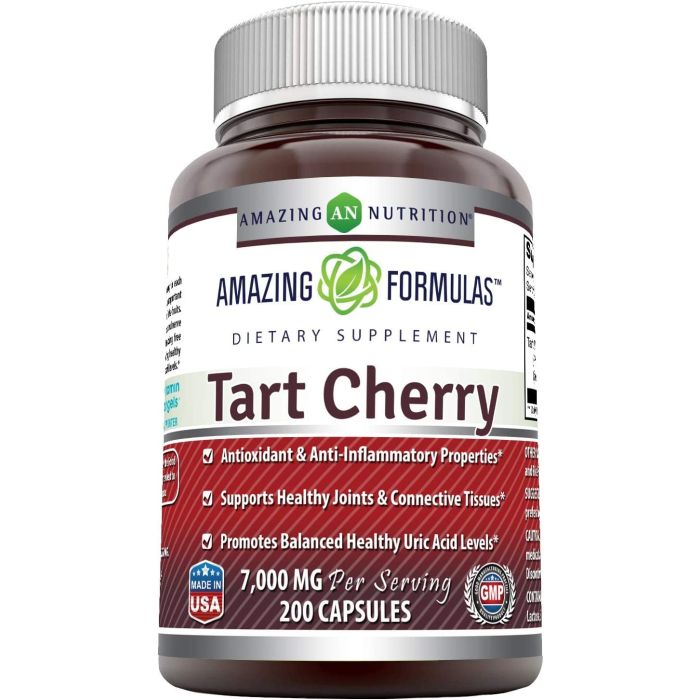 Amazing Formulas Tart Cherry Extract 7000 Mg 200 Capsules Joint Health - supplemynts.com