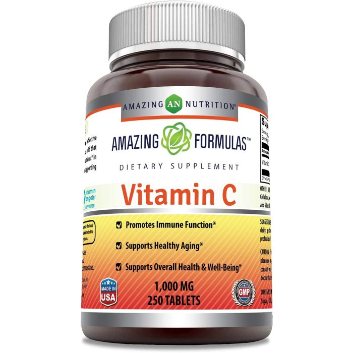 Amazing Formulas Vitamin C 1000 Mg 250 Tablets Healthy Aging - supplemynts.com