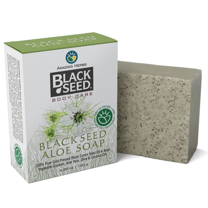 Amazing Herbs Body Care Black Seed Soap 4.25 Oz Pure Cold Pressed - supplemynts.com