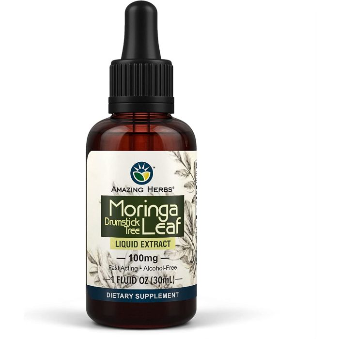 Amazing Herbs Drumstick Tree Moringa Leaf Liquid Extract 1 Oz - supplemynts.com