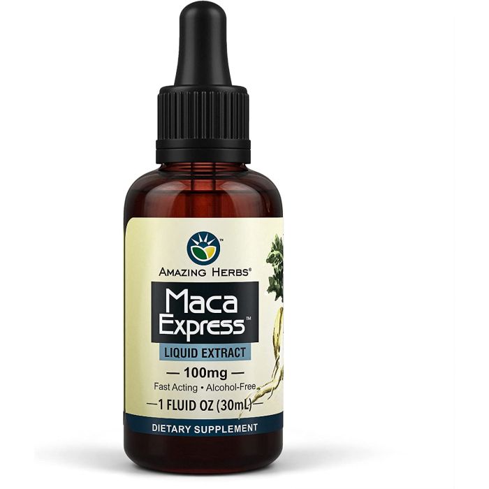 Amazing Herbs Maca Express Liquid Extract 1 Oz Alcohol Free - supplemynts.com