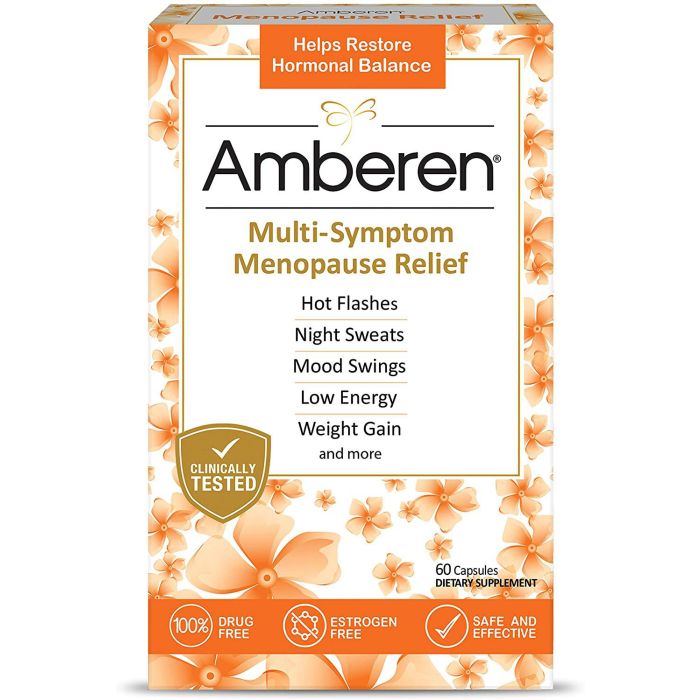 Amberen Multi Symptom Menopause Relief Hormonal Balance Supplement - supplemynts.com