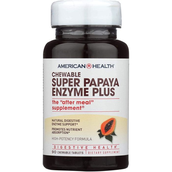 American Health Super Papaya Enzyme Plus Chewable Tablets Digestive - supplemynts.com