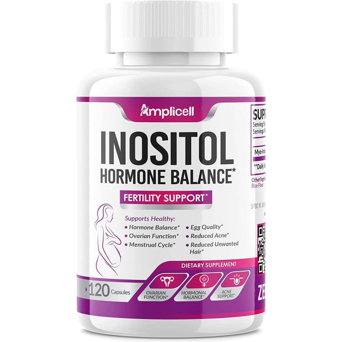 Amplicell Inositol Women Hormone Balance Fertility Support 120 Caps - supplemynts.com