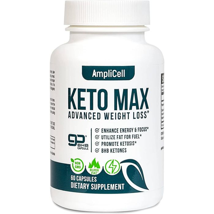 Amplicell Keto Max Gobhb Weight Loss Energy Boost Supplement 60 Caps - supplemynts.com