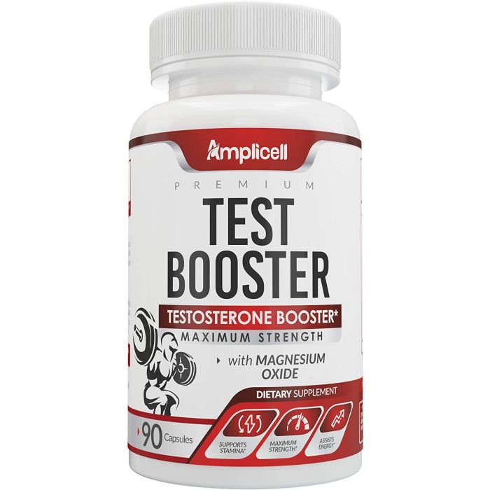 Amplicell Testosterone Booster Max Strength Magnesium Oxide 90 Caps - supplemynts.com