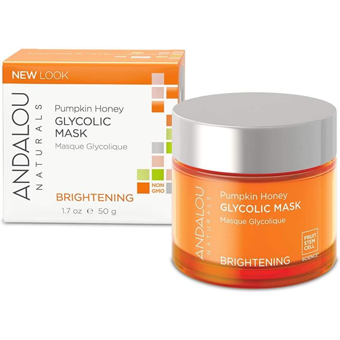 Andalou Naturals Brightening Pumpkin Honey Glycolic Mask 1.7 Oz - supplemynts.com