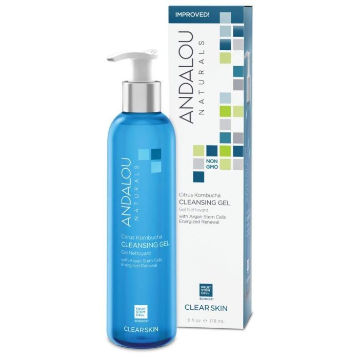 Andalou Naturals Clear Skin Citrus Kombucha Cleansing Gel 6 fl oz - supplemynts.com