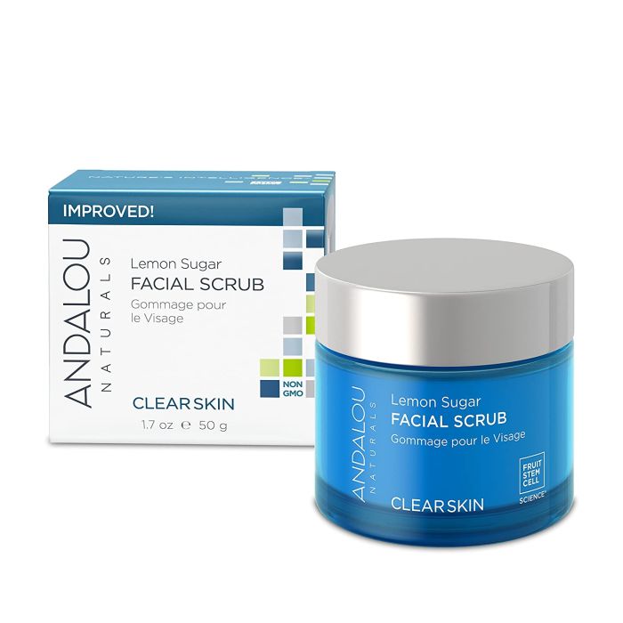 Andalou Naturals Clear Skin Lemon Sugar Facial Scrub 1.7 oz - supplemynts.com