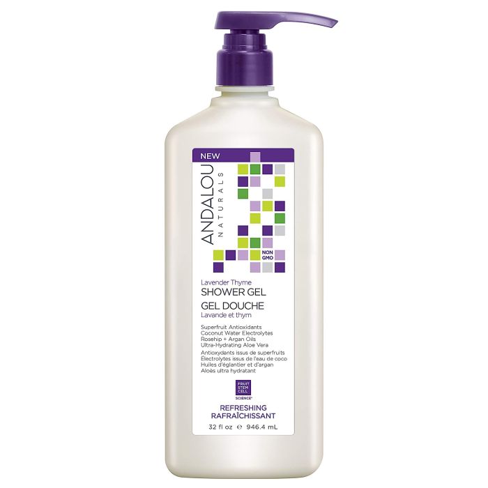 Andalou Naturals Lavender Thyme Refreshing Shower Gel 32 fl oz - supplemynts.com