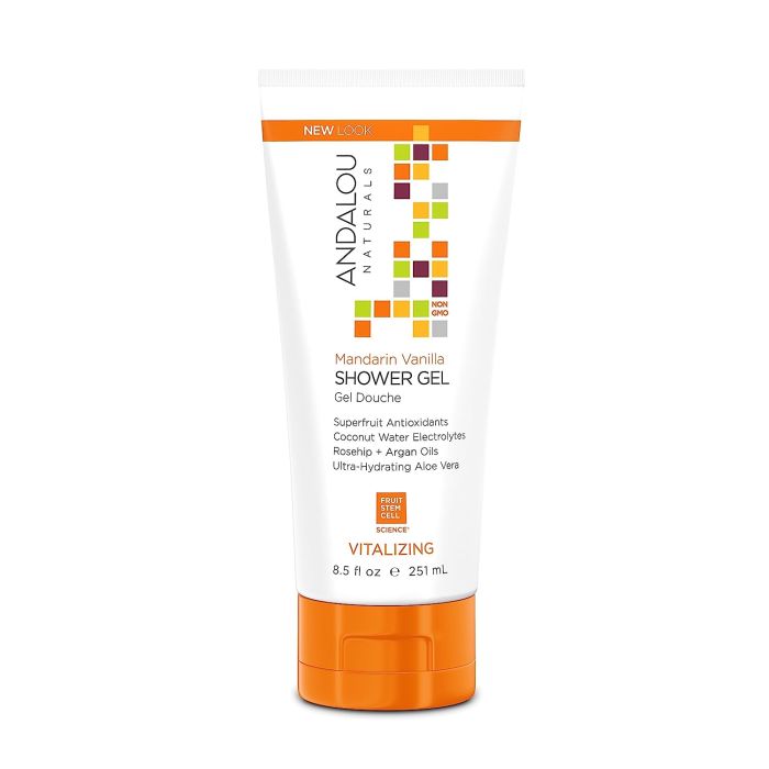 Andalou Naturals Mandarin Vanilla Vitalizing Shower Gel 8.5 fl oz - supplemynts.com