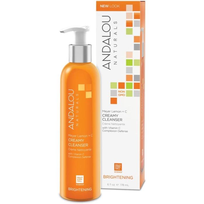 Andalou Naturals Meyer Lemon + C Creamy Cleanser Brightening 6 Oz - supplemynts.com