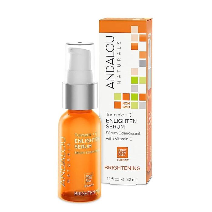 Andalou Naturals Turmeric + C Enlighten Serum 1.1 fl oz Cruelty Free - supplemynts.com